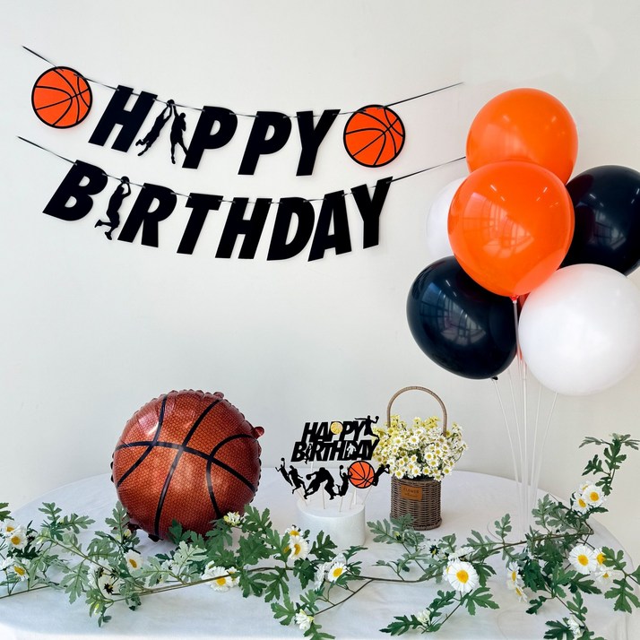 쏙쏙마켓 농구선수 생일풍선세트 이벤트 파티용품, 1개, 농구 기본세트 쏙쏙마켓 농구선수 생일풍선세트 이벤트 파티용품, 1개, 농구 기본세트