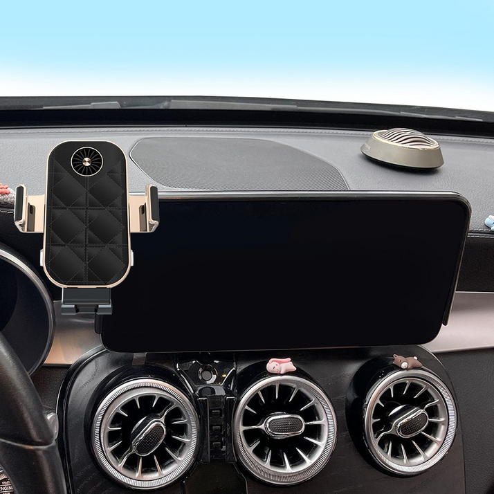 지시그니처 벤츠 C클래스 GLC 2019~23 핸드폰 무선충전 거치대 C38R-Y, C타입 블랙, 1개