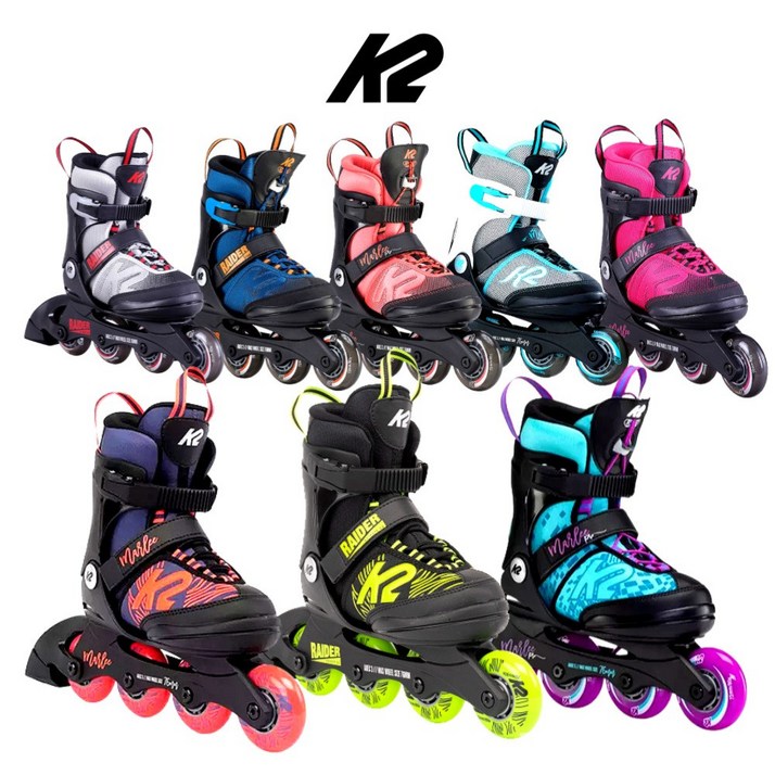 K2 인라인 스케이트 어린이용 미국직구 5th element 인라인 스케이트 모음, 블랙 / 라임