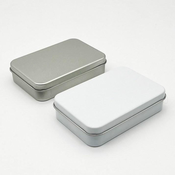 사각 S041 틴케이스 카드 명함 케이스 철제, 흰색, 20개