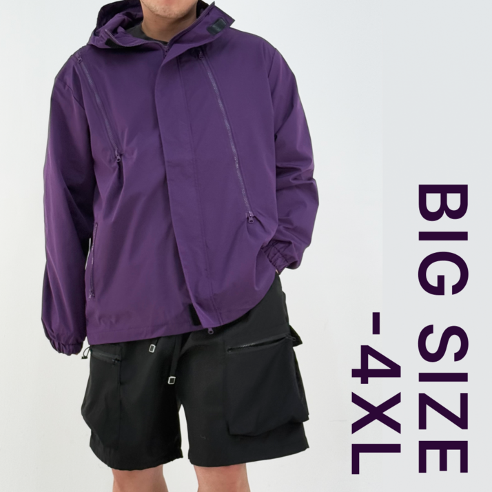 이중지퍼4XL블루제이 빅사이즈 후드 바람막이 이중지퍼4XL블루제이 빅사이즈 후드 바람막이