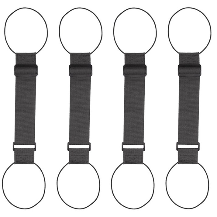 투데이리빙 4개 세트 캐리어 여행 가방 연결 밴드 고정 스트랩 길이 조절 고리형 보조 가방끈 도난 떨어짐 방지 잠금 벨트