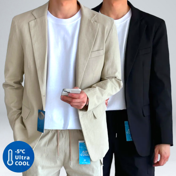 남성용 빅사이즈 여름 린넨 정장 싱글 블레이져 자켓 62331