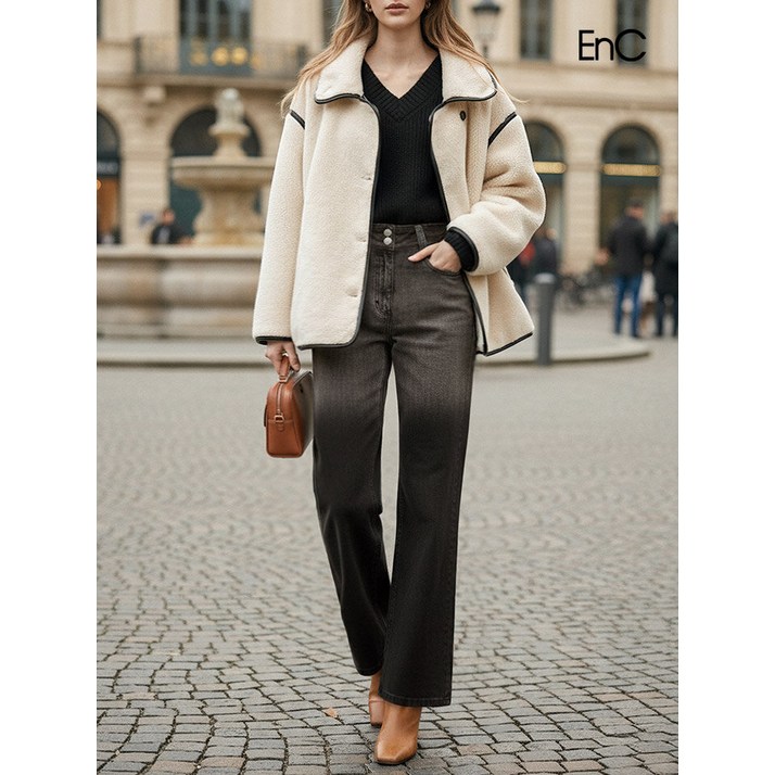 [국내매장 정품] 이엔씨 [ENC] 블랙 워싱 데님팬츠 (ENTJ33901C) 653738