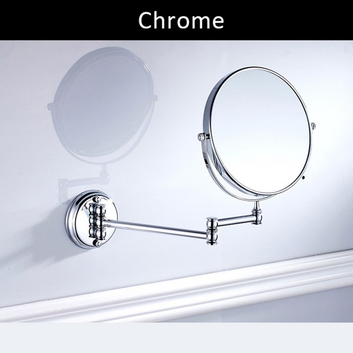 거울 욕실 액세서리 메이크업 골동품 청동 벽 마운트 돋보기 욕실 하드웨어-80290, 크롬