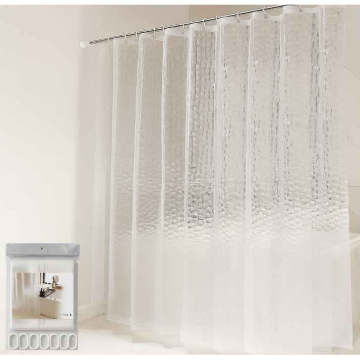 피톤앤 샤워커튼 곰팡이 방지 커튼링포함