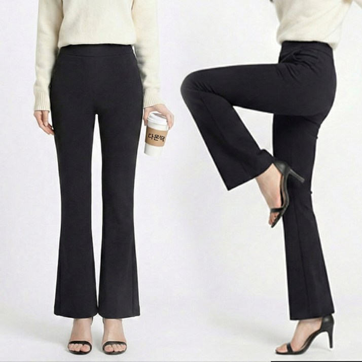 여성 여자 바지 밴딩 스판 슬랙스 부츠컷
