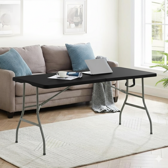 리빙체인지 접이식 야외 테이블 1500, 블랙