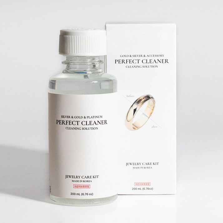 솔앤솔 올인원 금 은 퍼펙트 클리너 200ml + 핀셋 + 폴리싱천 세트