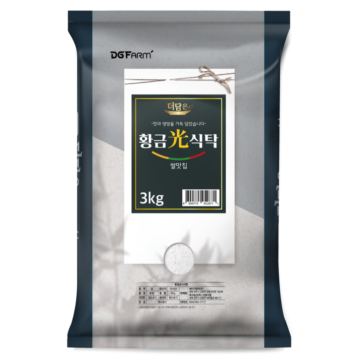 대구농산 더담은 황금빛식탁 백미, 3kg, 1개
