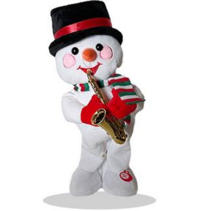 다다랜드 크리스마스 캐롤 댄싱 인형 눈사람, 38cm, 랜덤발송 - 투데이밈