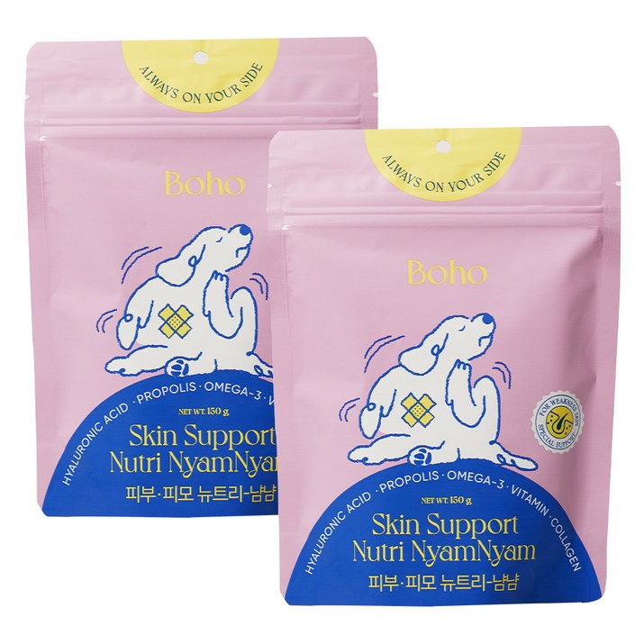 보호리 강아지 영양제 뉴트리냠냠 150g, 피부&피모, 2개, 기호증진