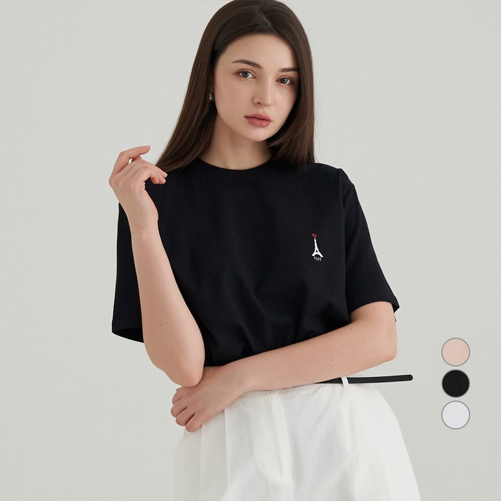 ELLE PARIS 에펠 프린트 반팔 티셔츠 ELLE PARIS 에펠 프린트 반팔 티셔츠