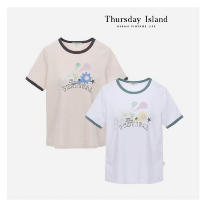 [써스데이아일랜드][Thursday Island] 페스티발 티셔츠(T234MTS233W) 1355240