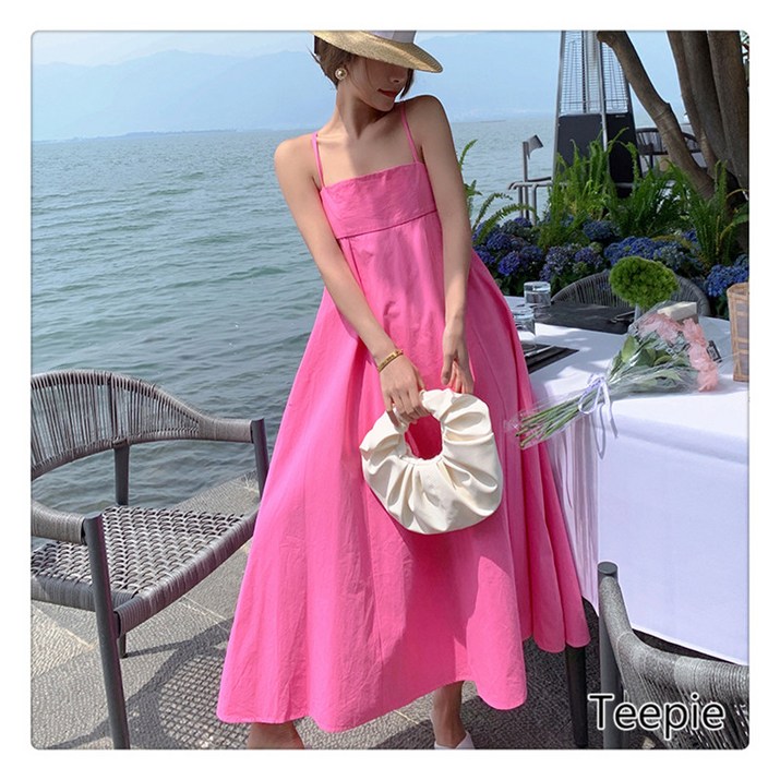 티피/Teepie 여자 여름 해변 바캉스 비치 원피스 패션 핑크 나시 원피스 6636599050