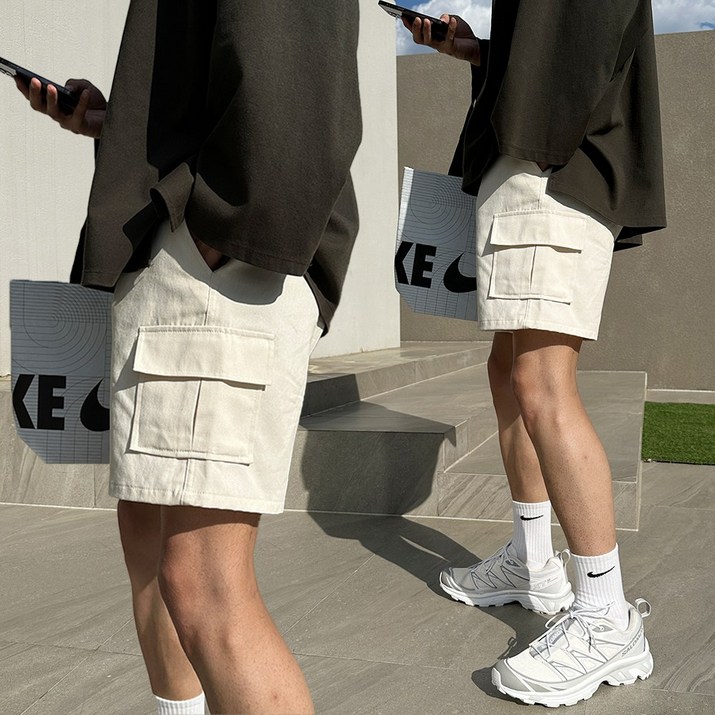 맨즈셀렉터 남자 반바지 여름 카고 밴딩