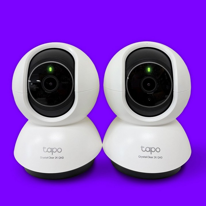 1+1 총2대티피링크 Tapo C200 200만화소 360도회전 실내무선카메라 홈CCTV 야간흑백전환