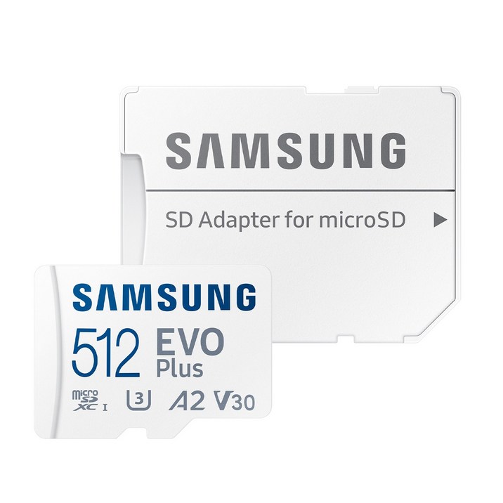 삼성 마이크로 SD 메모리 카드 EVO PLUS MICRO SD 메모리 블랙박스 스마트폰 메모리 카드+보관 케이스, 512GB