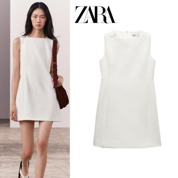 ZARA 자라 슬림 미니원피스 화이트