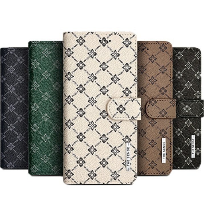 갤럭시S23 플러스 케이스 지갑 가죽 카드 다이어리 플러스 더센스