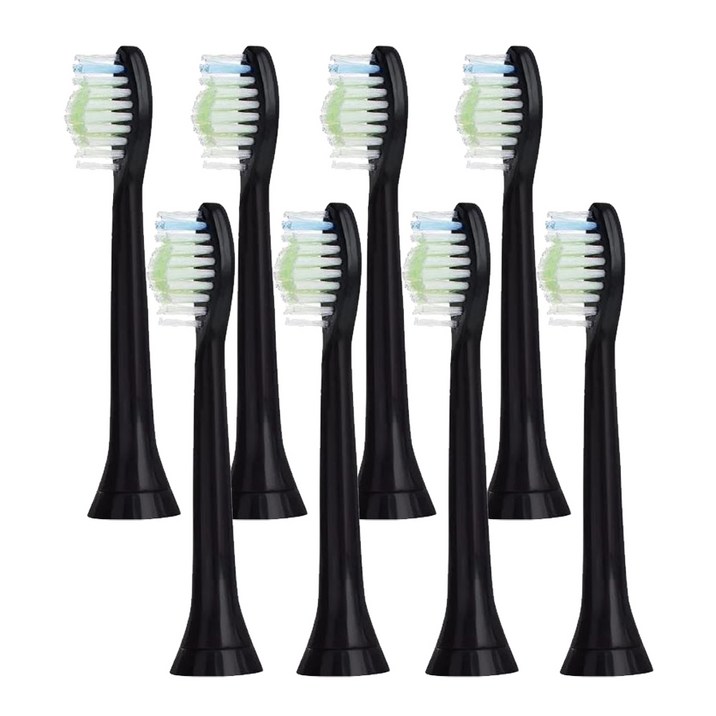 필립스 전용 전동칫솔 호환 리필모 HX6160 HX6902 HX6910 호환 칫솔모 (블랙), 8개, 필립스 (블랙)