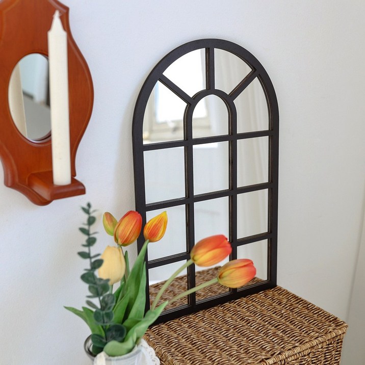케이트가든 아크릴 창문 거울 소품 벽거울 인테리어 아치형 미러