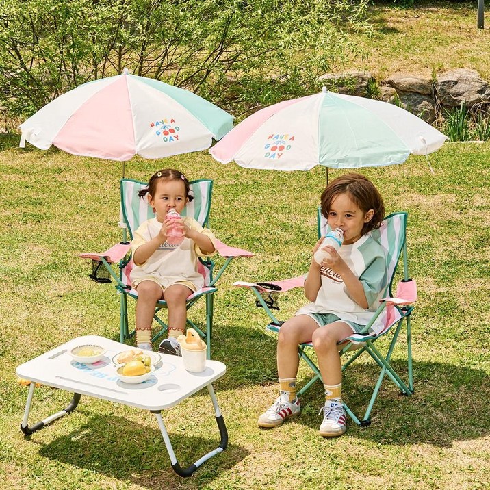 모던하우스 자외선차단 폴딩우산의자 주니어 그린핑크 PY0525003