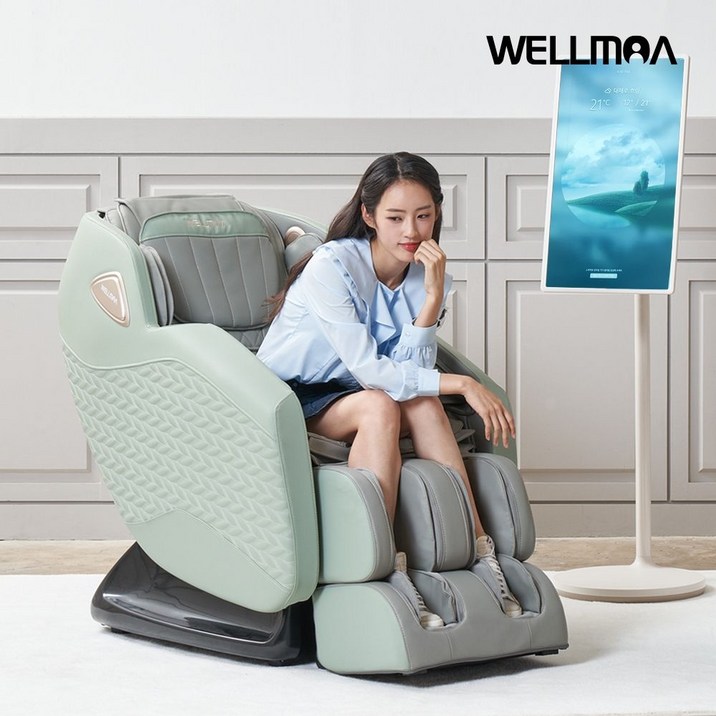 웰모아 [MD PICK] 큐빅 안마의자 HCW-6100 + 프리미엄 러그 증정
