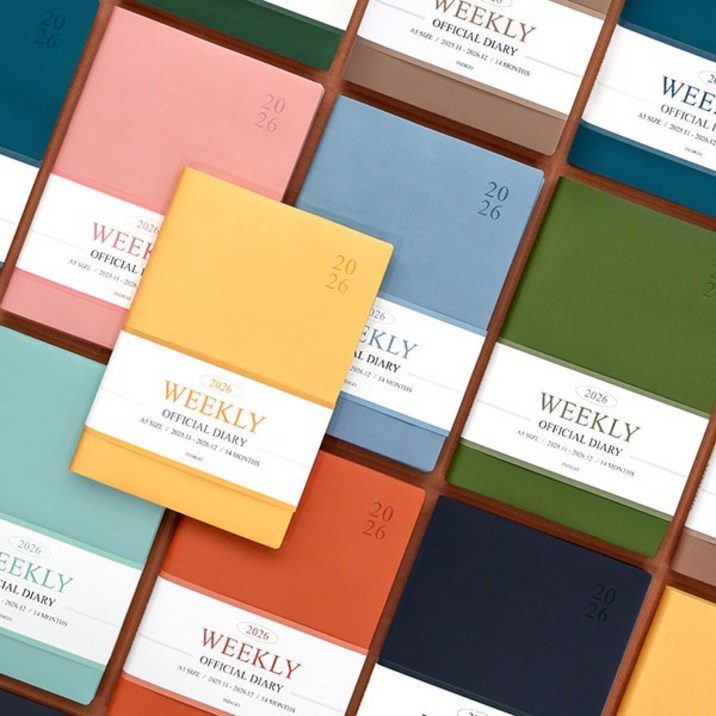 인디고 2026 오피셜 A5 위클리 다이어리 날짜형 25절 주간 플래너 직장인 업무용 스케줄러