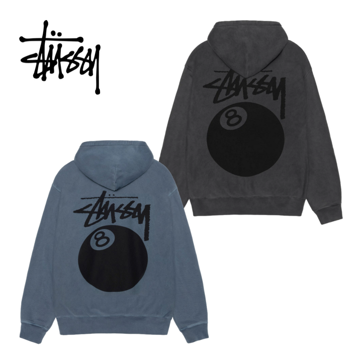 스투시 후드 8볼 피그먼트 다이드 오버핏 후디 후드티
