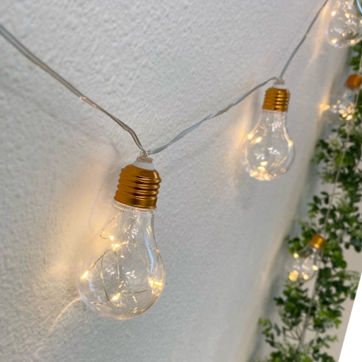 OKLM 캠핑알전구 USB건전지 겸용, 멀티타입, 골드 L, 3m 20cm