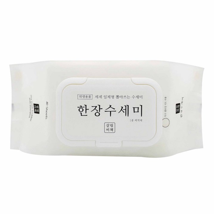 살림비책 일회용 뽑아쓰는 세제일체형 한장수세미