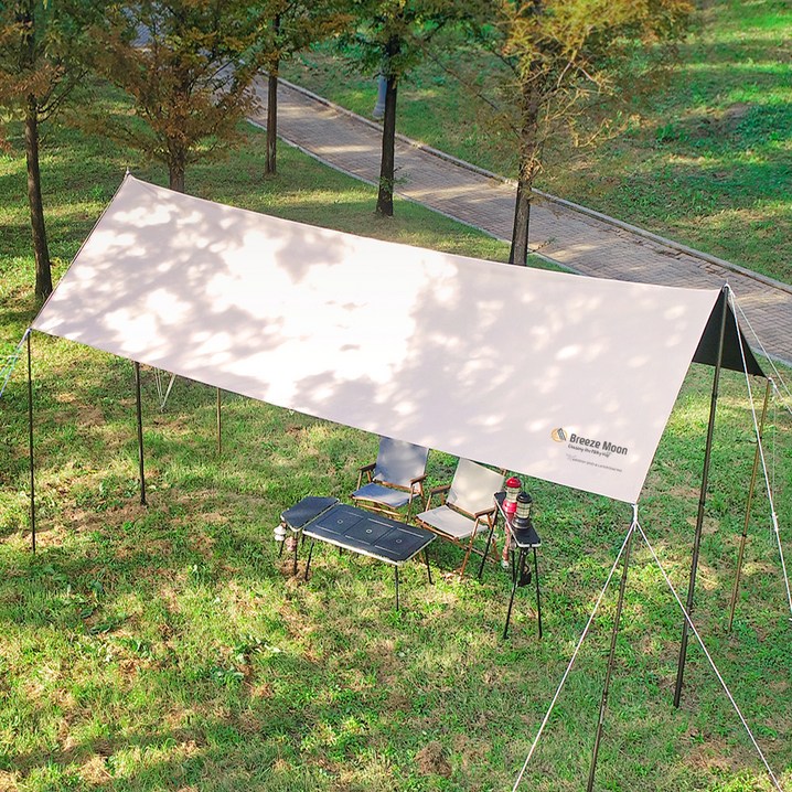 브리즈문 4중 블랙코팅 립스탑 300D 렉타 타프 그늘막  전용가방 세트