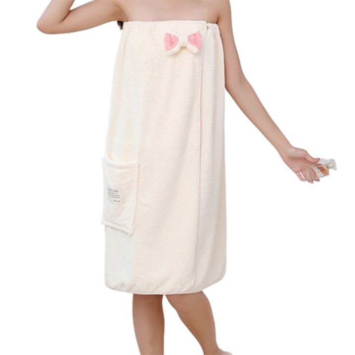 마켓피오 리본앤 포켓 샤워가운