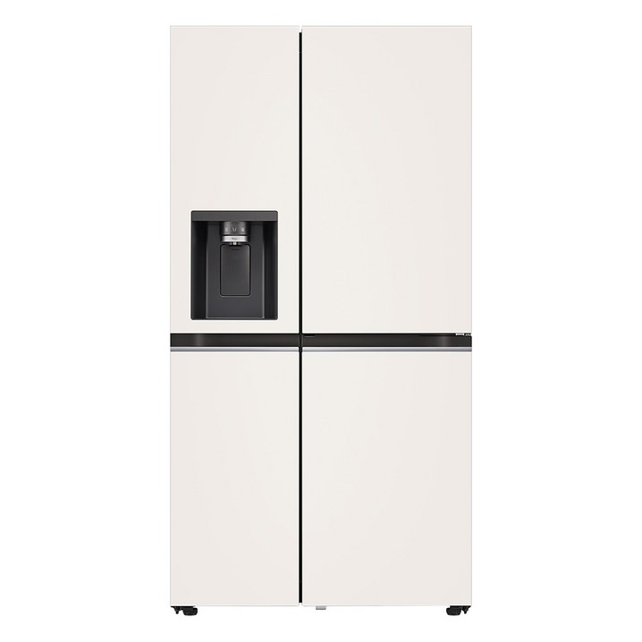 [색상선택형] LG전자 오브제컬렉션 얼음정수기 냉장고 방문설치, 오브제컬렉션 베이지 + 베이지, J814MEE35 2