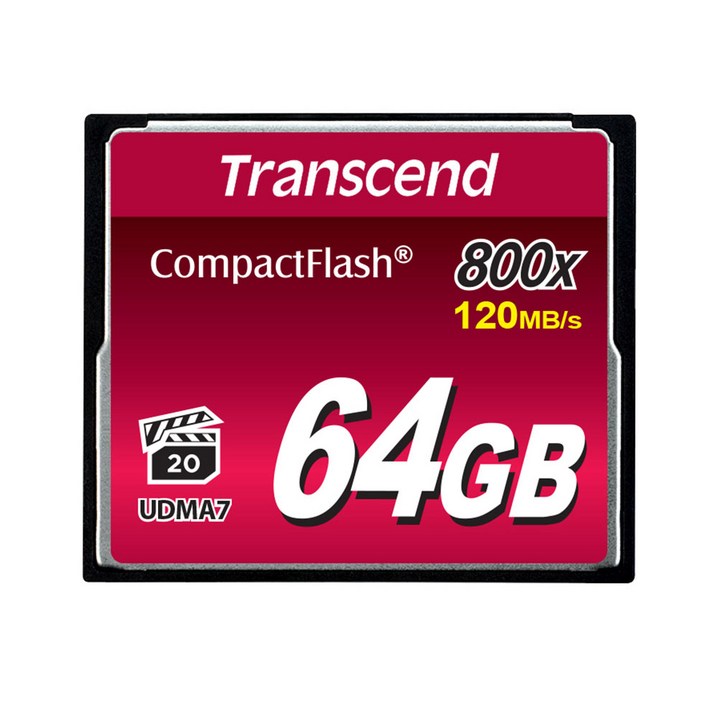 트랜센드 CF 64GB 800X 메모리카드800배속UDMA7, 64GB