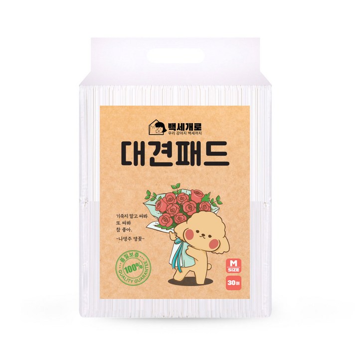 백세개로 대견패드 배변패드 중형 1팩 30매 백세개로 대견패드 배변패드 중형 1팩 30매