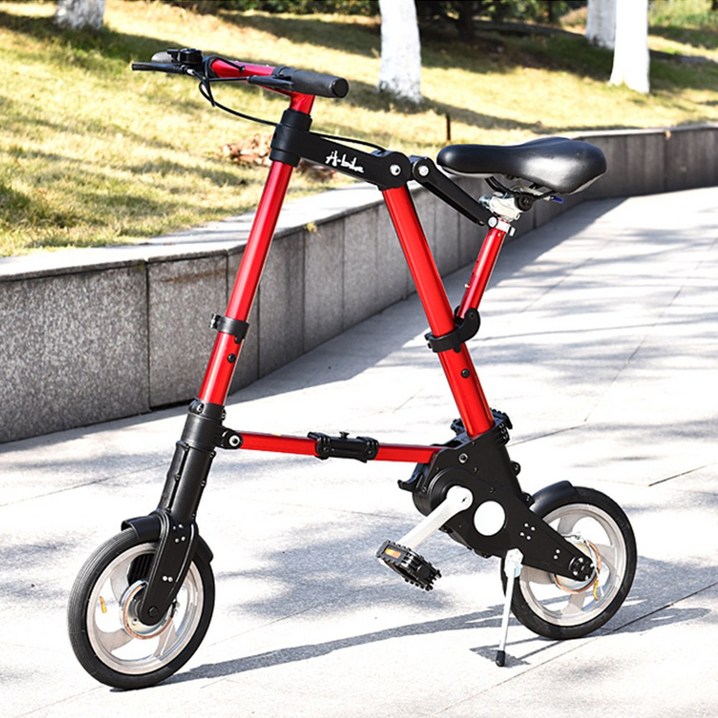 접이식 자전거 휴대용 폴딩 ABIKE 초경량 접는 미니 자전거, 8 인치 실버
