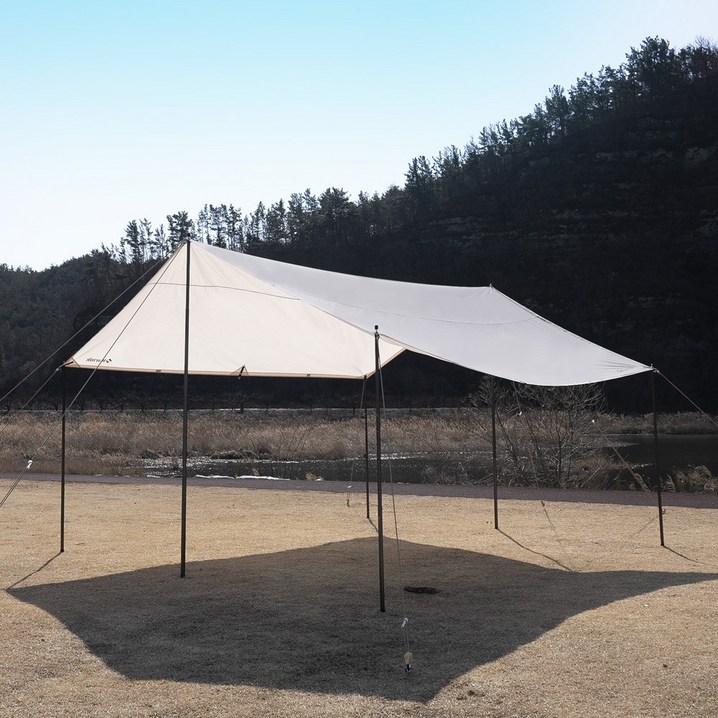 카르닉 치즈쉐이드 렉타 타프 대형 그늘막, 블랙 M4.4m