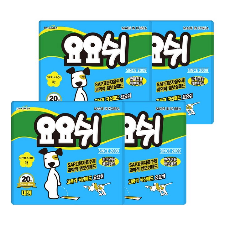 요요쉬 배변패드 대형 60X76cm 스카이 아카시아향 20매