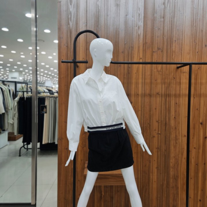 지컷 레터링 블루종 블라우스 7224160601011285403