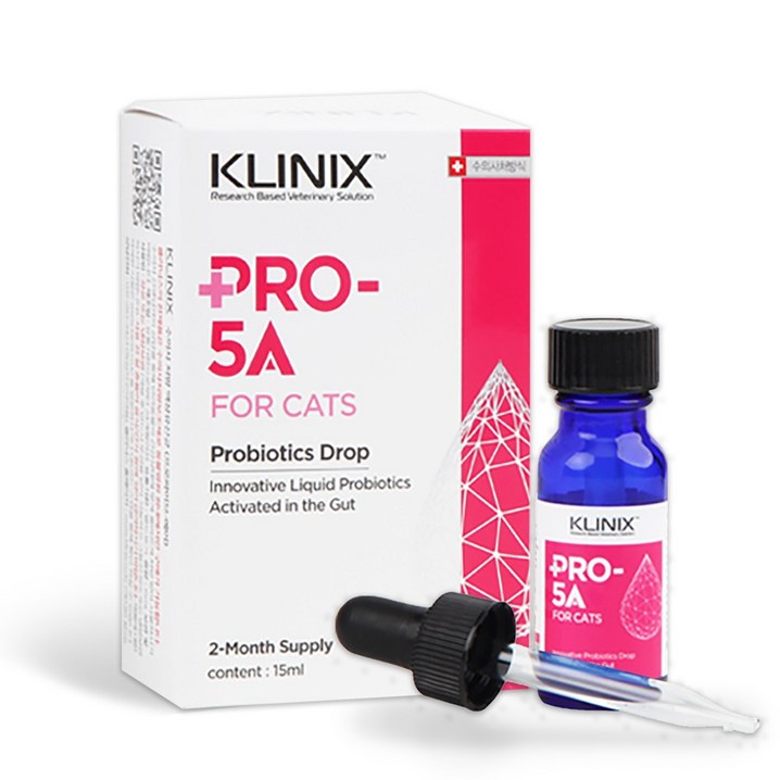 클리닉스 캣 프로5A 15ml 고양이 유산균 소화기 영양제, 1개 클리닉스 캣 프로5A 15ml 고양이 유산균 소화기 영양제, 1개