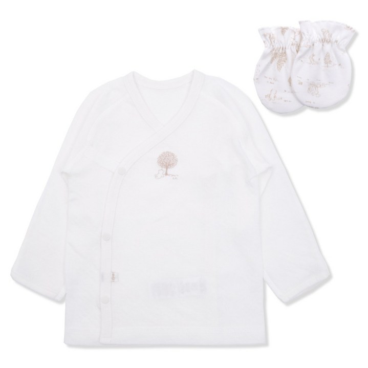 오가닉맘 프레스트 배내 저고리 + 손싸개 세트 P MIFNBE04