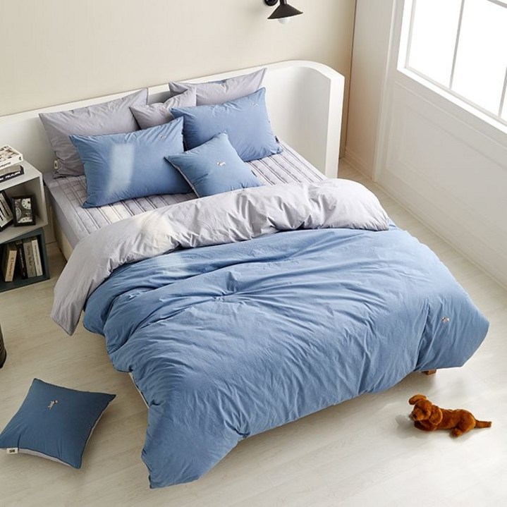 닥스 침구 고밀도 브로스 네이비[5] 솜샤시이불커버 싱글