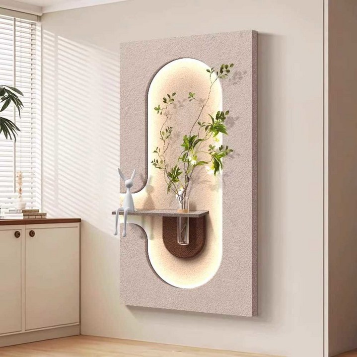 감성 화분 액자 조명 그린 벽장식 꽃병 led, 1개