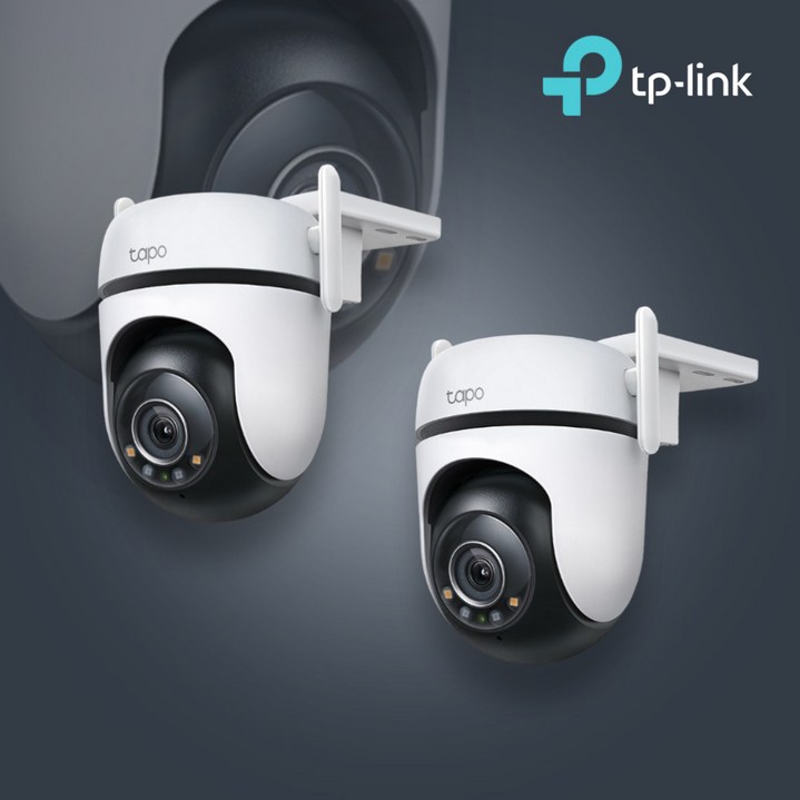 티피링크 Tapo C520WS 2개세트 400만화소 풀컬러 실외 회전형 홈캠 CCTV