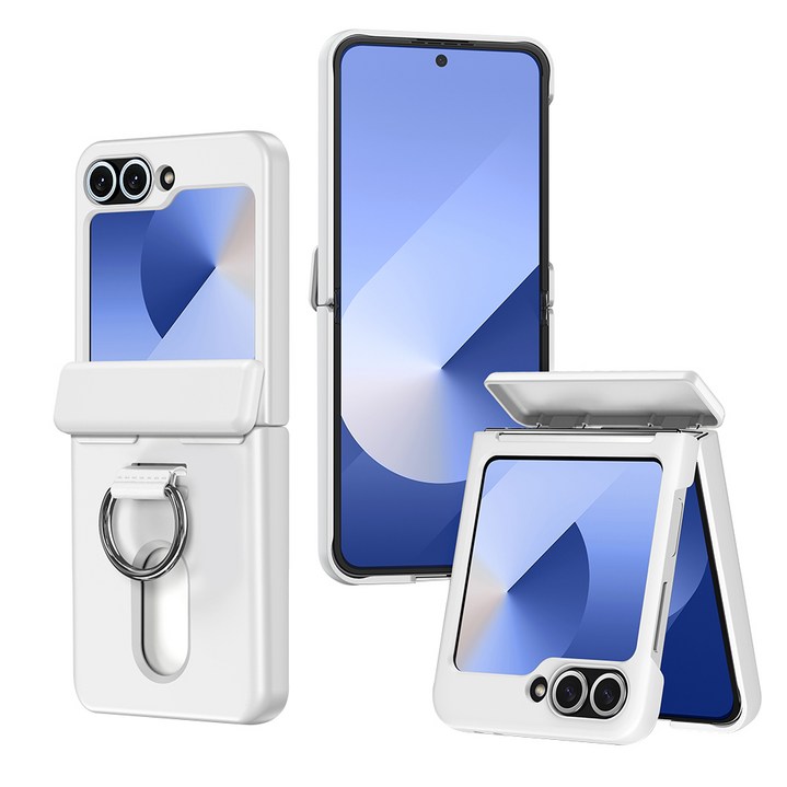 YINUO 갤럭시 z플립 5 6 7 FE 자동 힌지 보호 카드 수납 휴대폰 핑거링 케이스