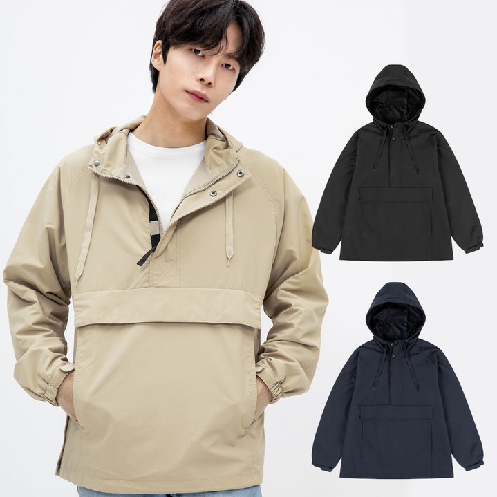 아노락 바람막이 일체형 후드 캠핑 캐주얼 자켓 점퍼 윈드브레이커 AN501 단체복 인쇄