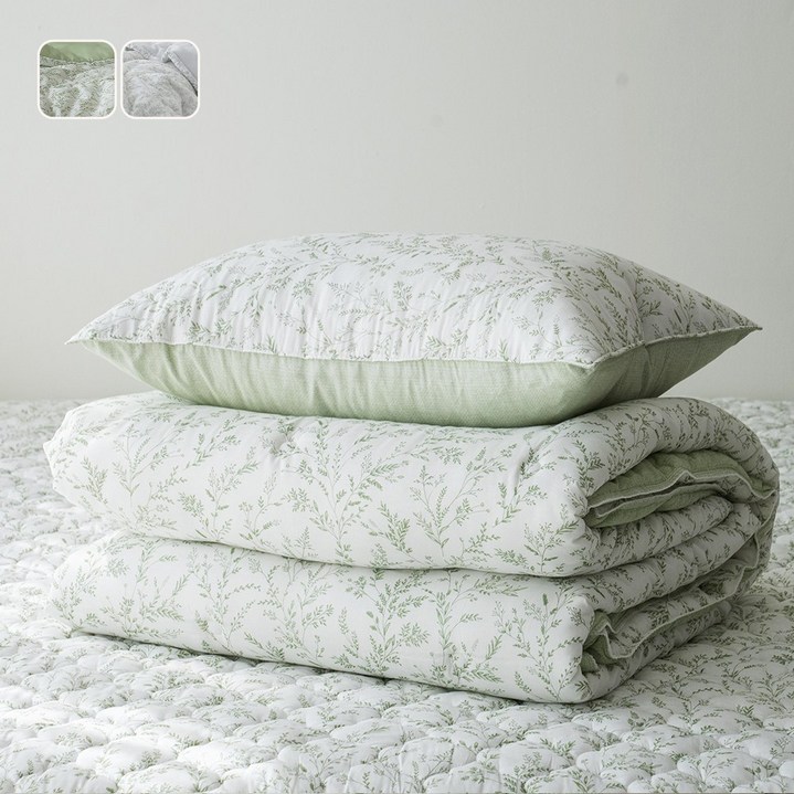 [국산] 리빙캐슬 그라스 모달 차렵이불 세트