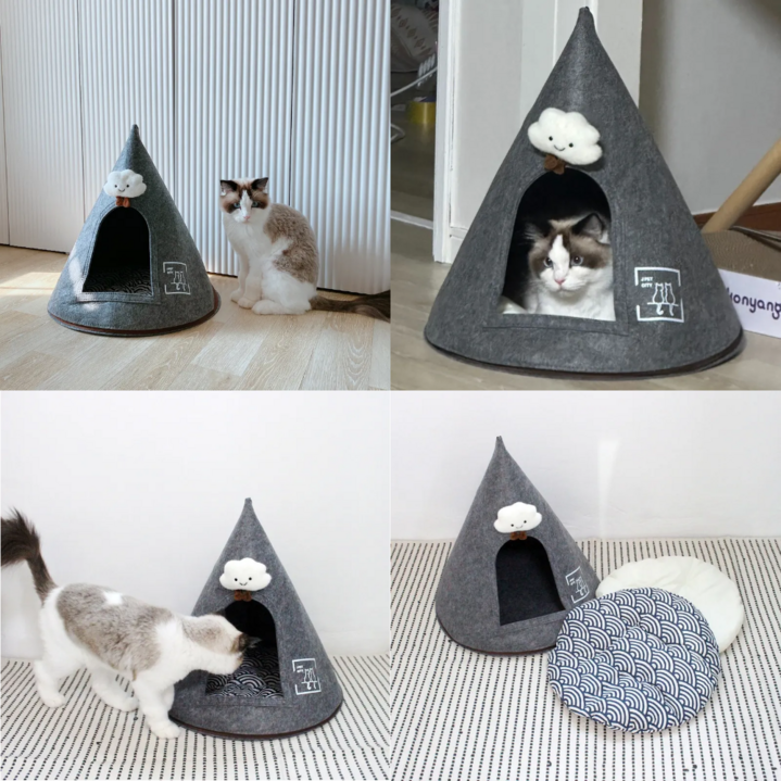 펫시티 고양이 숨숨집 텐트 강아지 집 애견 하우스 방석포함 반려동물